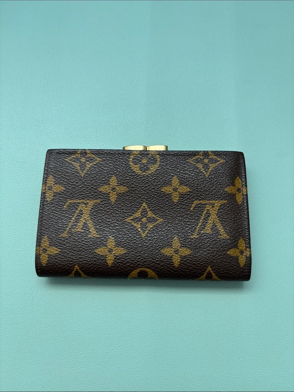 Louis Vuitton Monogram Canvas Wallet in Brown with Gold Hardware